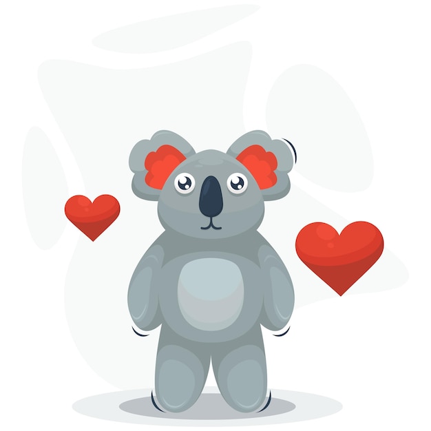 schattig koala illustratie logo ontwerp