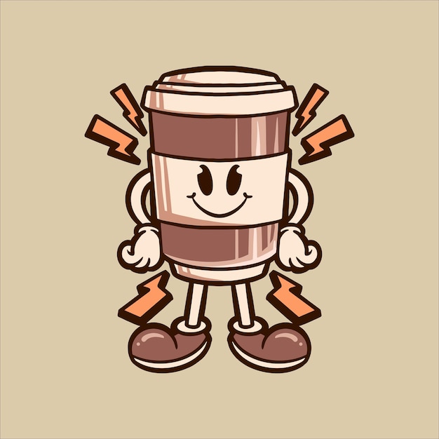 schattig koffie cartoon vector ontwerp