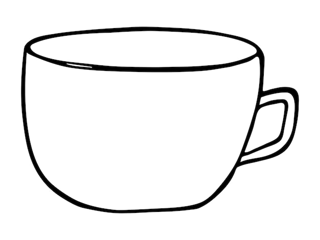 Schattig kopje thee of koffie illustratie Eenvoudige mok clipart Cosy home doodle