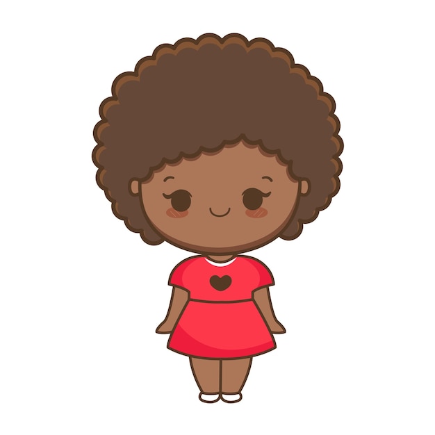 Schattig meisje chibi illustratie IVector