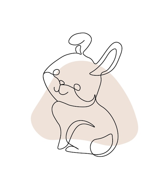 Schattig minimalistisch konijn