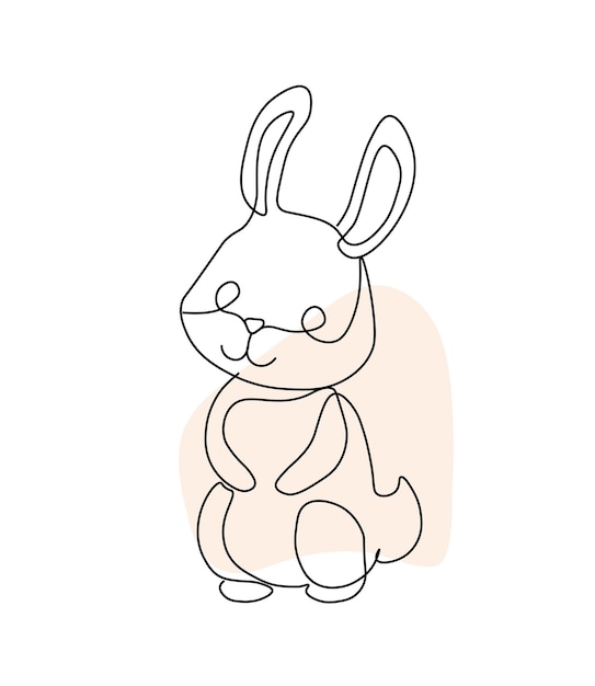 Schattig minimalistisch konijn
