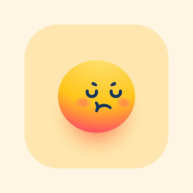 Vector schattig mokkend gezicht emoji