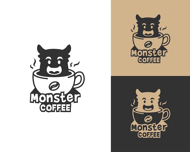 schattig monster koffie logo