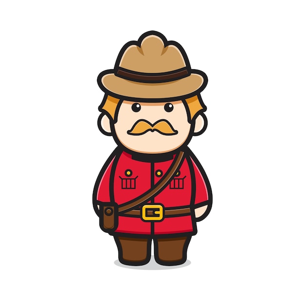 Schattig oldman karakter gevierd canada day cartoon vector pictogram illustratie. ontwerp geïsoleerd op wit. platte cartoonstijl.