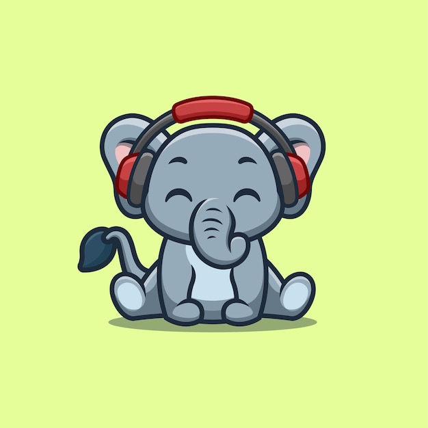 Schattig olifant cartoon