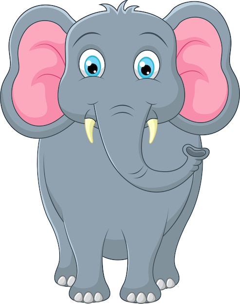 Vector schattig olifant cartoon