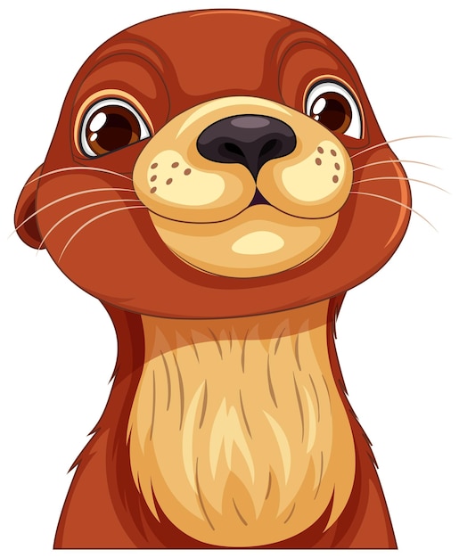 Schattig otter stripfiguur