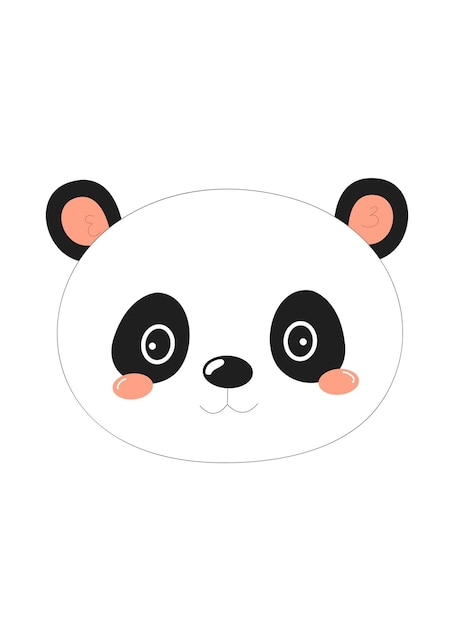 Schattig panda hoofd
