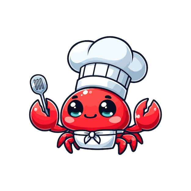 schattig personage krab chef