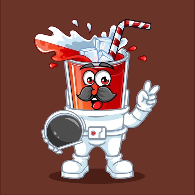 Schattig Polen drankje vlag wetenschapper mascotte vectorillustratie