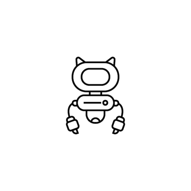 Schattig robotpictogram eenvoudig modern pictogram