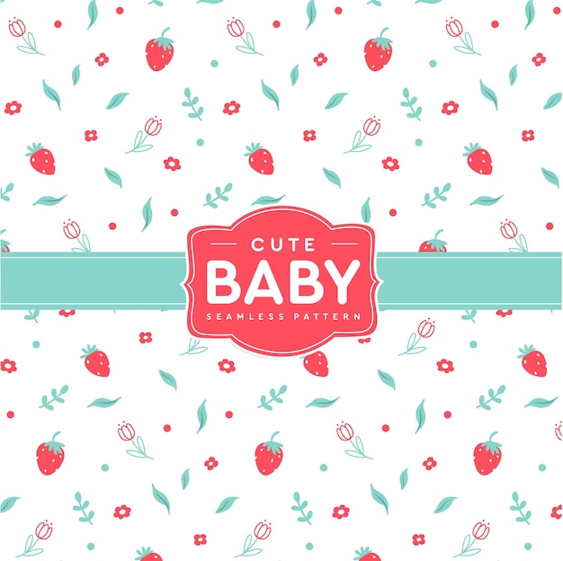 Schattig shabby chic baby naadloos patroon