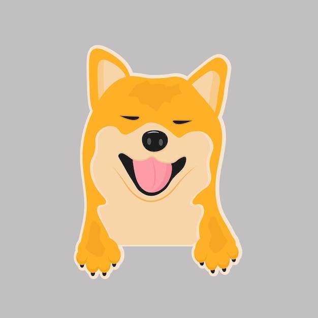 Schattig shiba inu hond Verzorgingswinkel logo