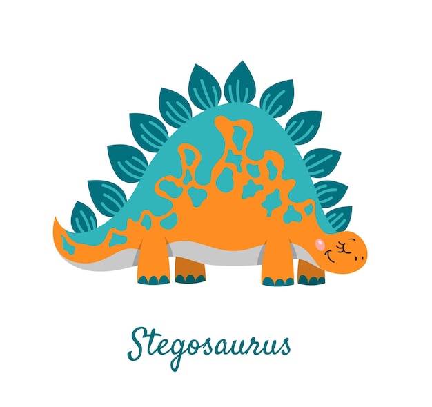 Schattig stegosaurus icoon