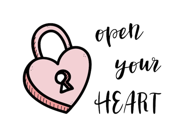 Schattig Valentijnsdag banner wenskaart ontwerp met tekst belettering vectorillustratie