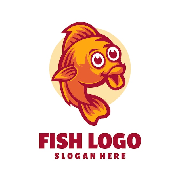 Schattig vis 3 logo-ontwerp