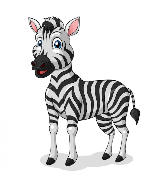 Vector schattig zebra cartoon