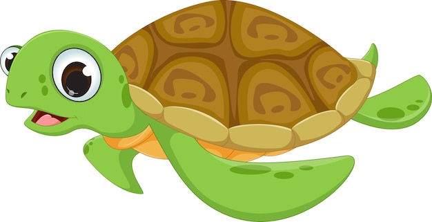 Schattig zeeschildpad cartoon