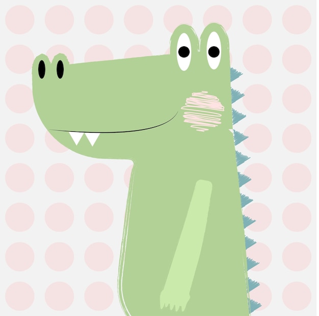 Vector schattige alligator