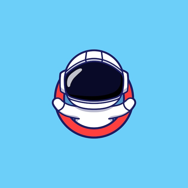 Schattige astronaut logo
