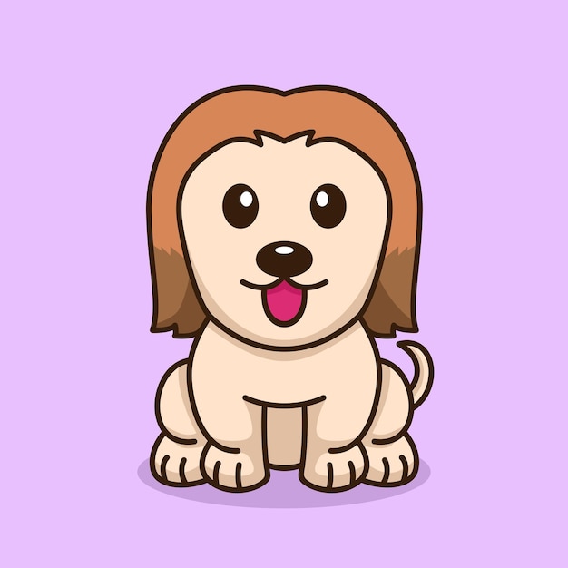 Schattige baby hond premium vectorillustratie