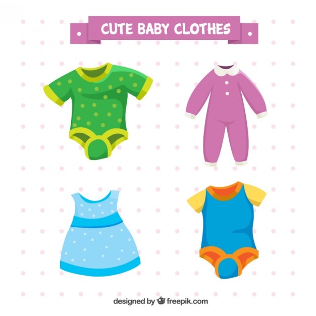 Schattige baby kleding Premium Vector
