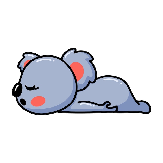 Schattige baby koala cartoon slapen