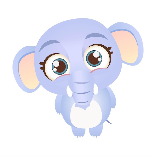 Schattige baby olifant vectorillustratie