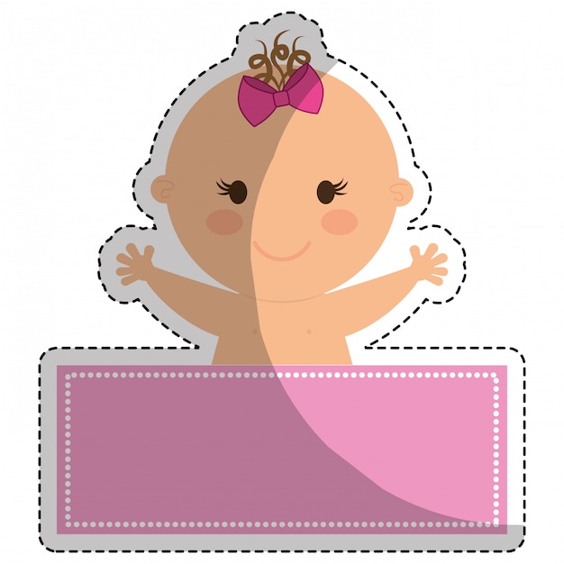 Vector schattige baby pictogram