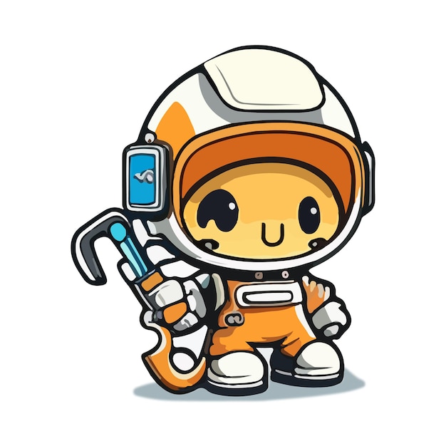 Schattige baby robot ontwerp cartoon vector illustrator