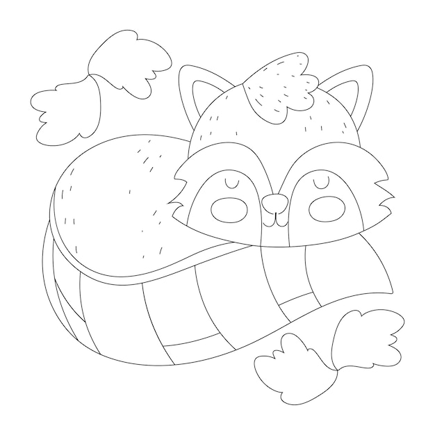 Schattige babydieren Kleurplaten voor kinderen Afdrukbare premium vector
