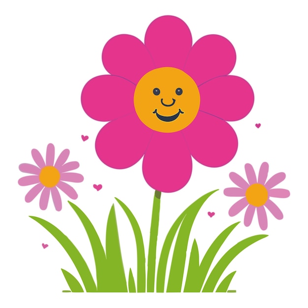 schattige bloem cartoon vector illustratie5