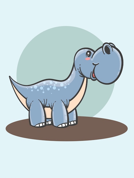 Schattige brontosaurus cartoon