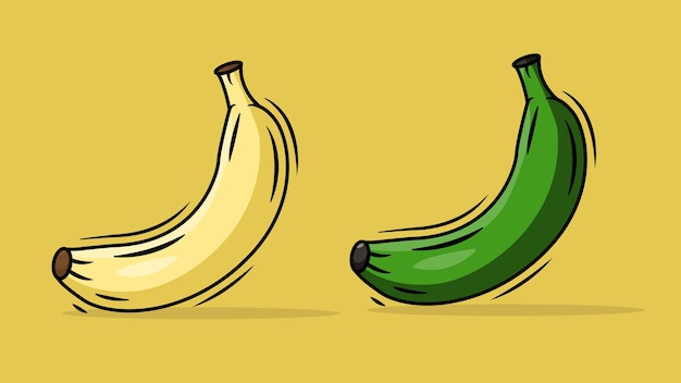 Schattige cartoon bananen en voedingsmiddelen vector