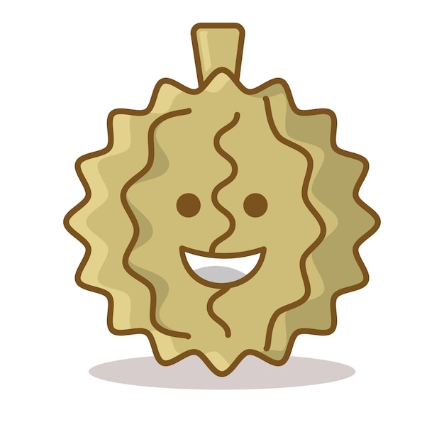 Vector schattige cartoon durian fruit vector