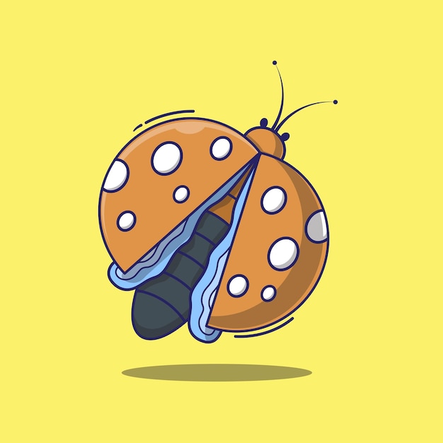 Schattige cartoon insect vector illustratie icoon