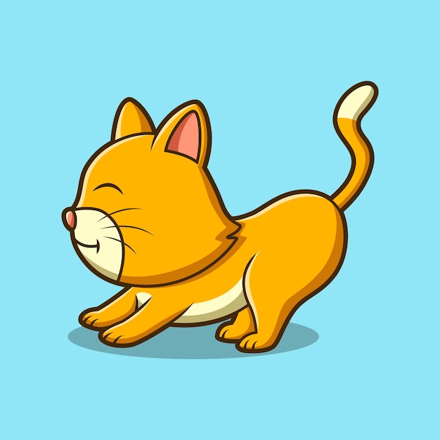 Schattige cartoon kat vector illustratie