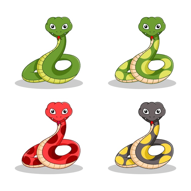 schattige cartoon slang vector illustratie geïsoleerd