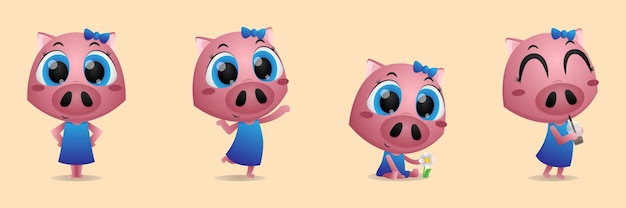 Schattige dieren characterdesign