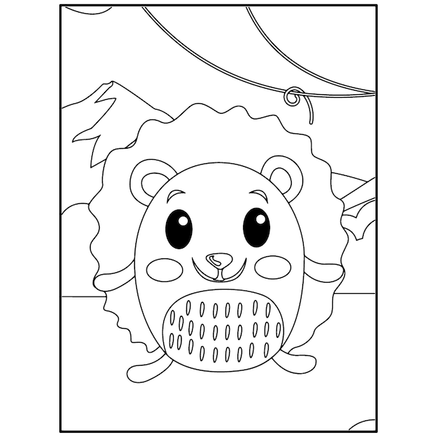 Schattige dieren kleurplaten voor kinderen
