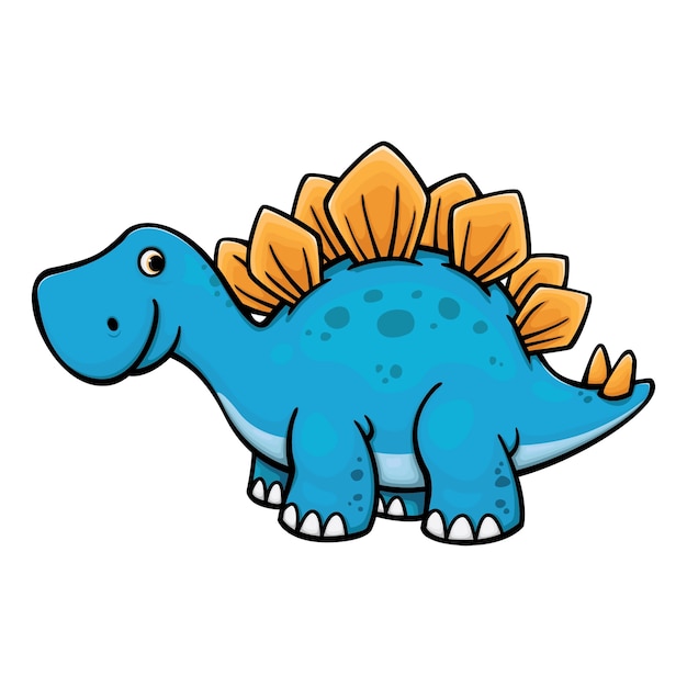 Schattige dino stegosaurus cartoon vectorillustratie