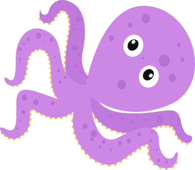 schattige en schattige octopus vectorillustraties. goed voor stripfiguur, grafisch ontwerp, strip