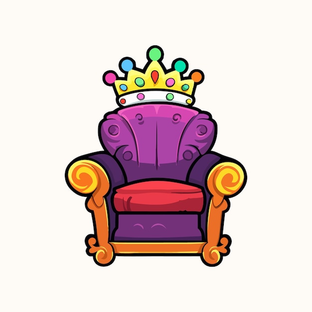 schattige fauteuil met een kroon