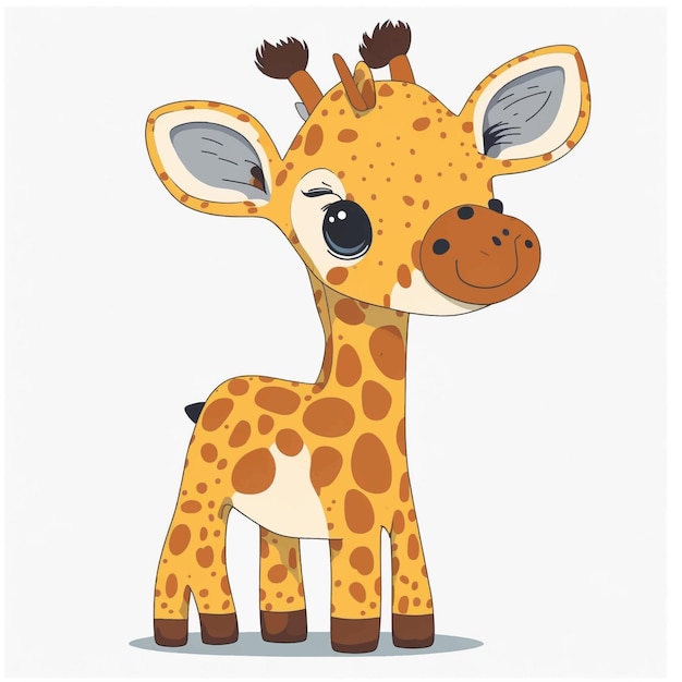 Schattige giraffe cartoon vector