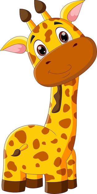 Vector schattige giraffe cartoon