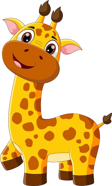 schattige giraffe cartoon