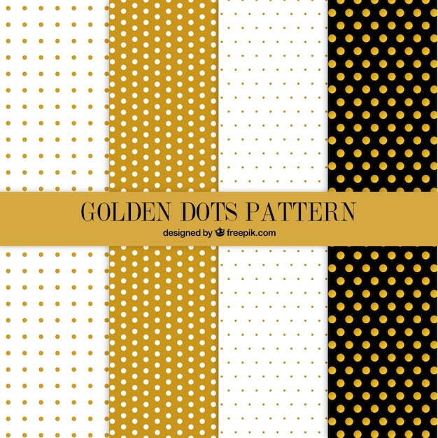 Schattige golden dots patroon collectie