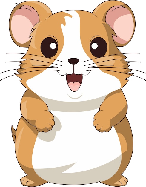 Vector schattige hamster cartoon op witte achtergrond