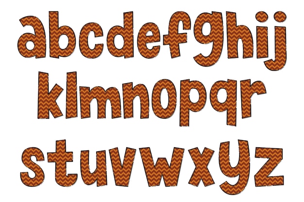 Schattige handgemaakte Happy Fall-lettertypeset